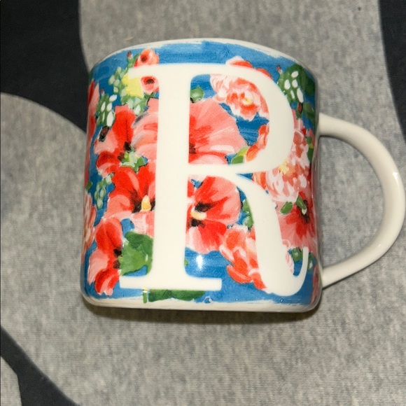 Anthropologie Floral ‘R’ Monogramed Mug - Picture 6 of 11